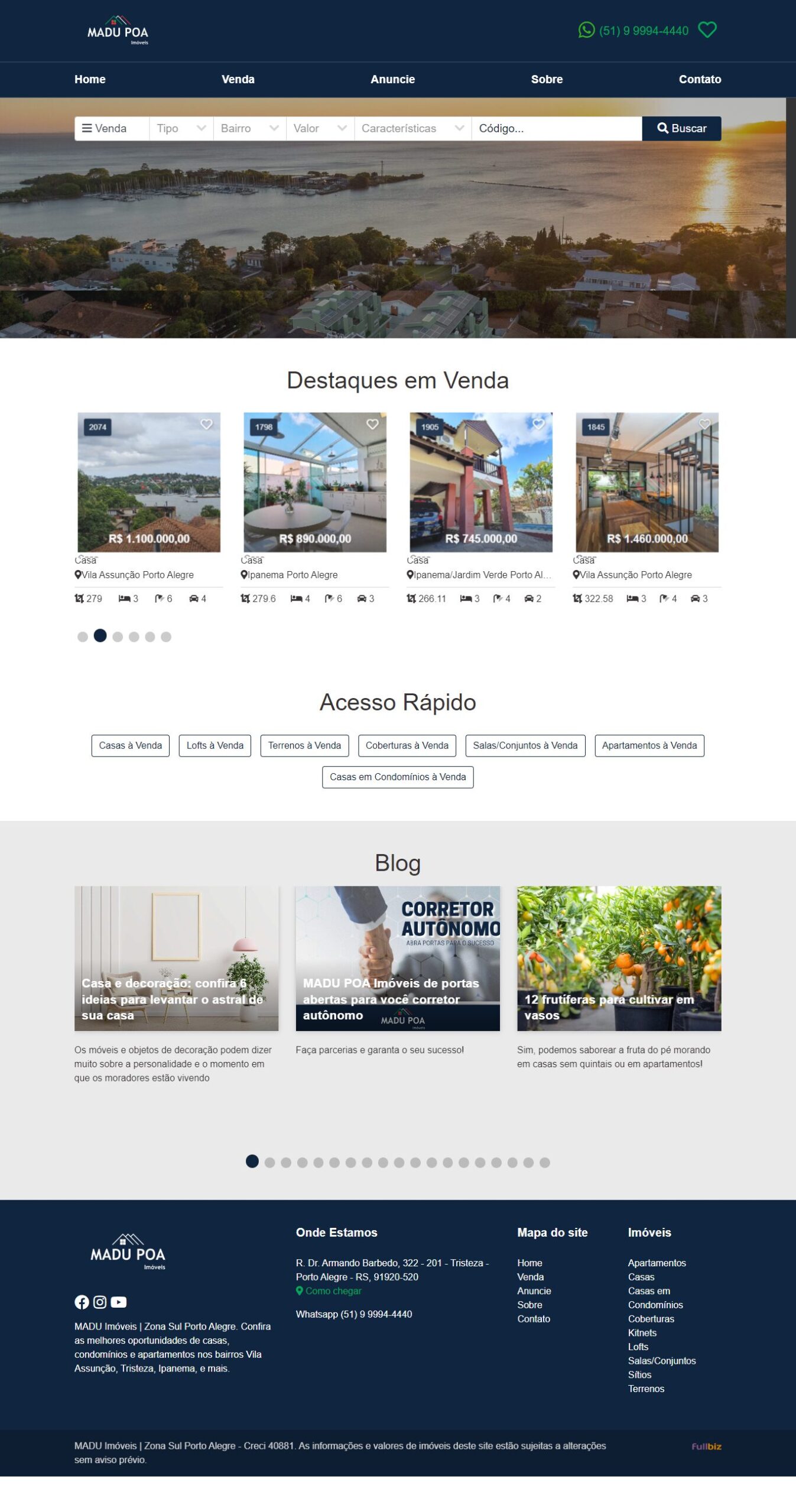 Site Cliente PontoCom Portfólio
