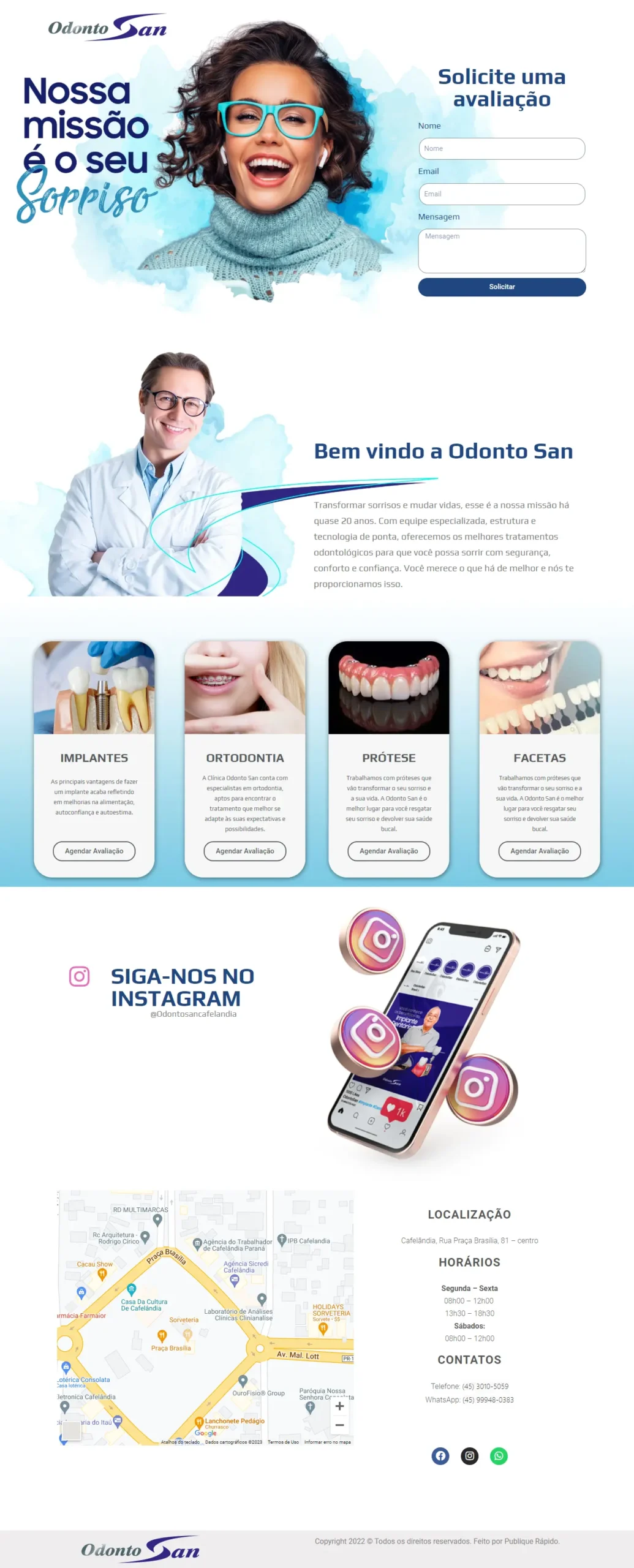Site Cliente PontoCom Portfólio