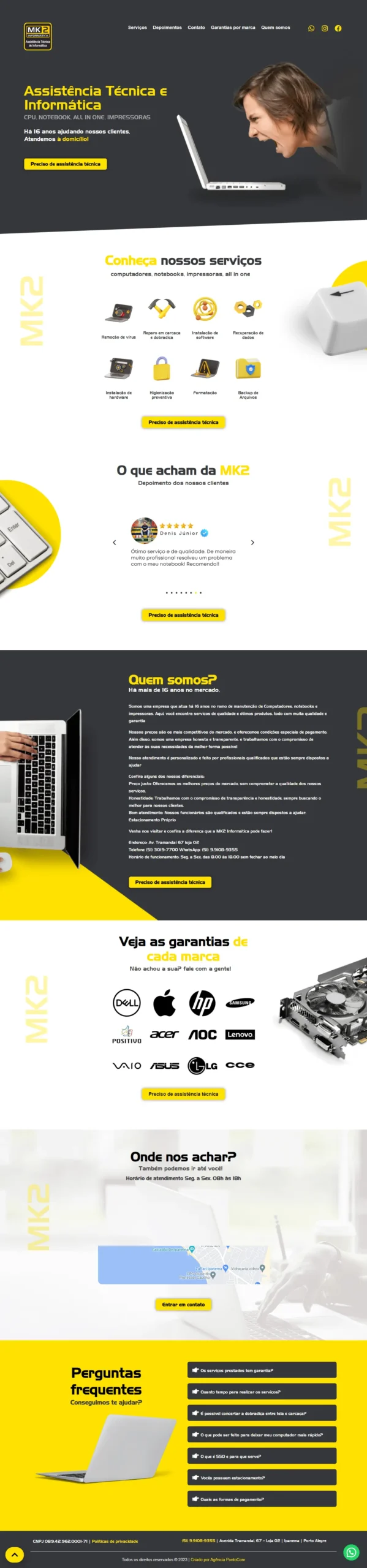 Site Cliente PontoCom Portfólio
